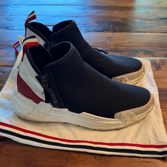 Moncler Black and Red Men's Sneakers (size 10D US, 43 EU) - Picture 1 of 11